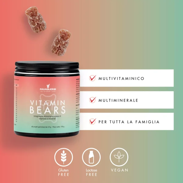 vitamin bears integratore multivitaminico orsetti gommosi vitamine pavaglione integratori