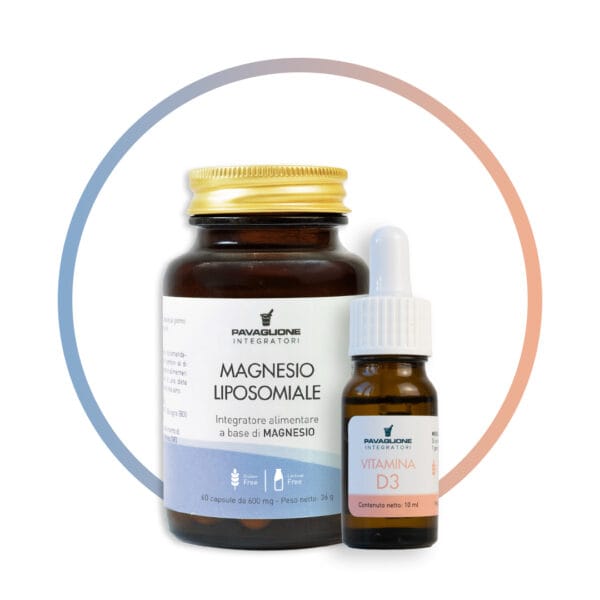 Pack Vitamina D3+Magnesio per salute ossa denti muscoli e sistema immunitario