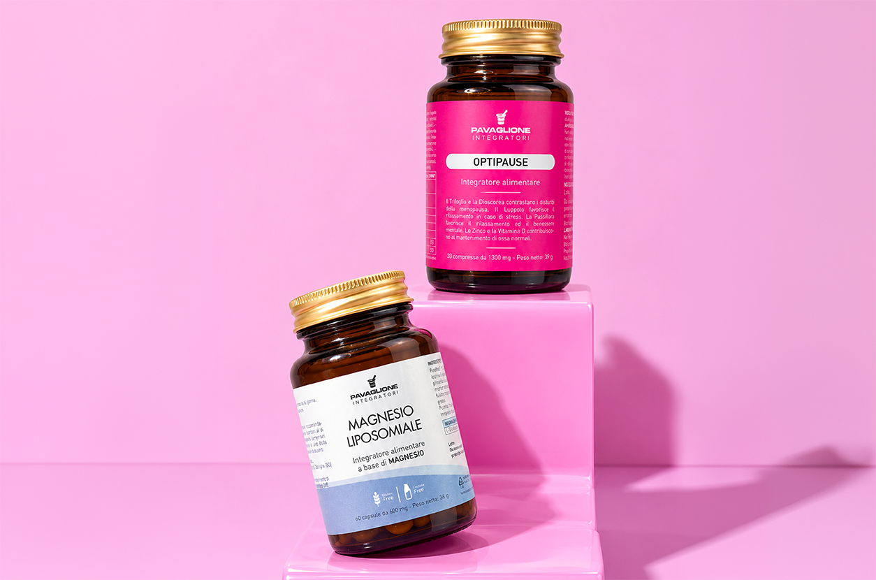 Pack Integratori Menopausa Magnesio Liposomiale Optipause Trifoglio Rosso, Dioscorea e Cimicifuga, Luppolo, Passiflora, Zinco e Vitamina D